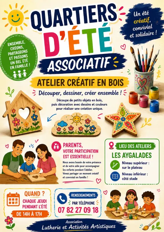 Atelier de lutherie et peinture pour enfants et adultes à Marseille - Association Lutherie & Activités Artistiques